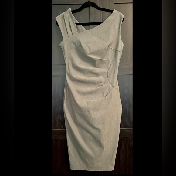 NWT Bodycon Sleeveless Sheath Dress. MUXXN. Grey/Sz. L. - Picture 4 of 13